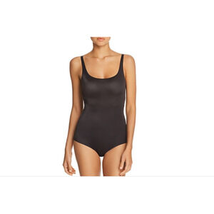 TC Fine Intimates No-Side Show Shapewear Bodysuit Black Size S 0218